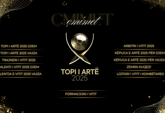 “Topi i Artë 2025”, çmimet që do të jepen për më të mirët e vitit në Shqipëri