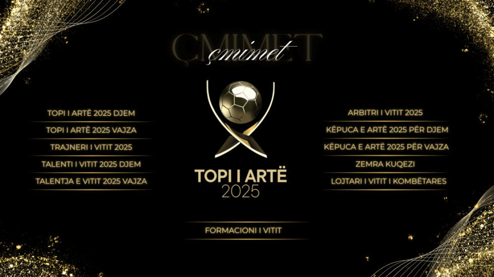 “Topi i Artë 2025”, çmimet që do të jepen për më të mirët e vitit në Shqipëri