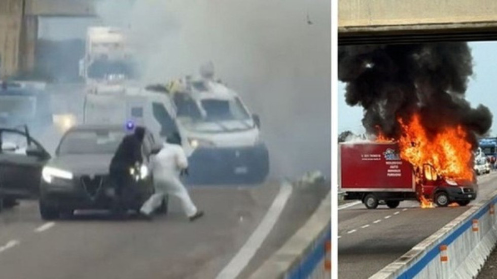 Grabitje si në filma, sulm ndaj një automjeti të blinduar në Itali dhe shkëmbim zjarri me policinë