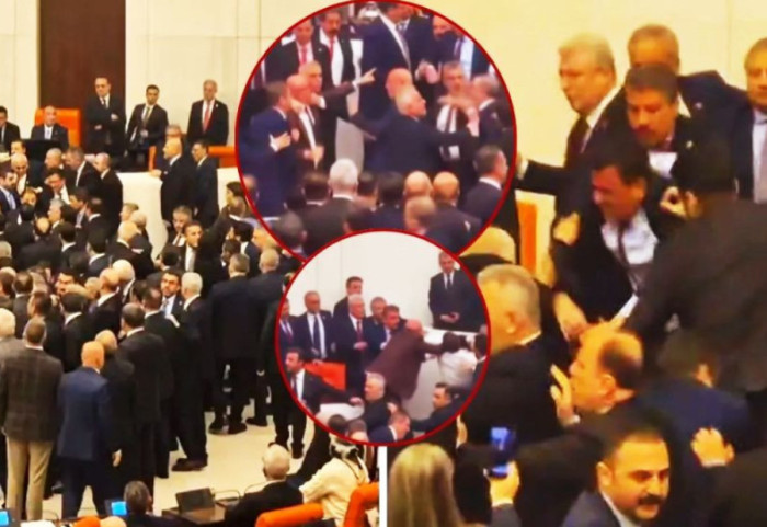 Parlamenti si arenë boksi, plas grushti mes deputetëve në Turqi