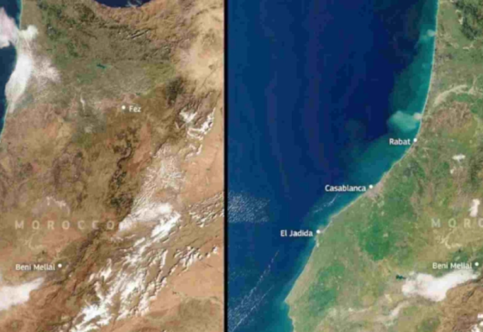 Imazhet satelitore tregojnë një ndryshim në Marok që nuk ishte parë për një dekadë