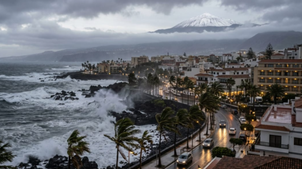 Parajsa spanjolle mbulohet nga bora, dallgë 6 metër dhe era 140 km/orë në Tenerife