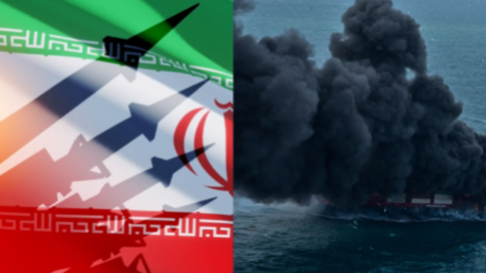 Irani godet një anije në Hormuz, një re tymi përfshin ngushticën