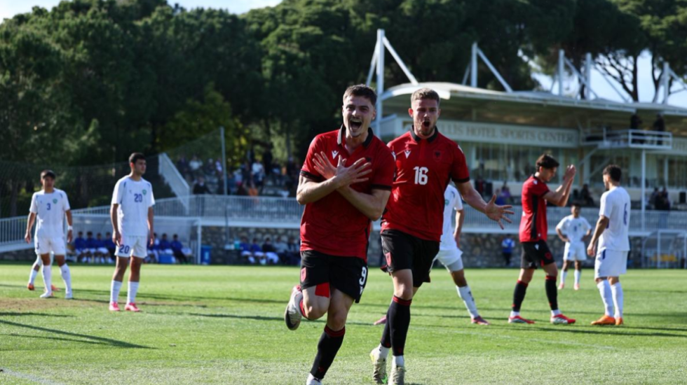 Triumf me gola për kuqezinjtë U-21, Brruti shkëlqen me dopietë ndaj Uzbekistanit